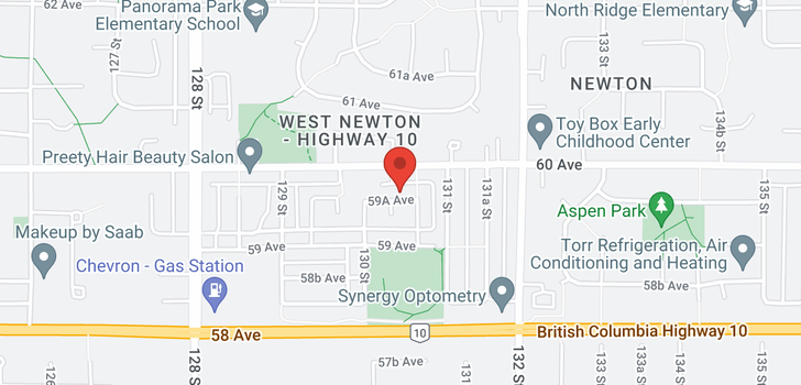 map of 13059 59A AVENUE